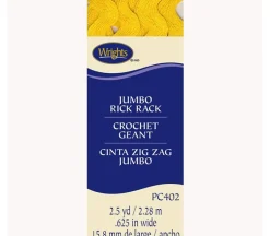 Jumbo Rick Rack Canary 5/8-inch x 2.5-yards 117402086