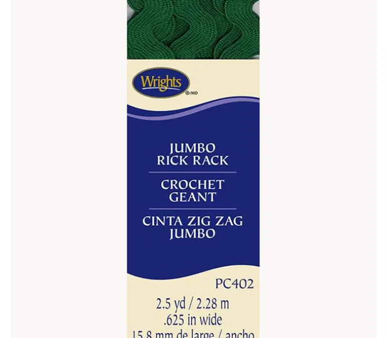 Jumbo Rick Rack Emerald 5/8-inch x 2.5-yards 117402044