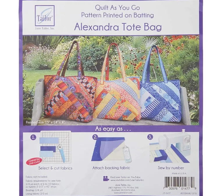 June Tailor Quilt As You Go Batting Pattern – Alexandra Tote Bag