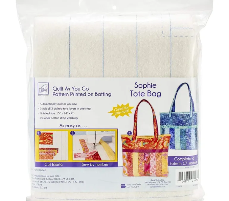 June Tailor Quilt As You Go Batting Pattern – Sophie Tote Bag