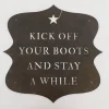 Kick Off Your Boots Star Sign – Brown Rust Finish