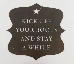 Kick Off Your Boots Star Sign – Brown Rust Finish