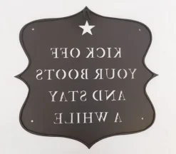 Kick Off Your Boots Star Sign – Brown Rust Finish
