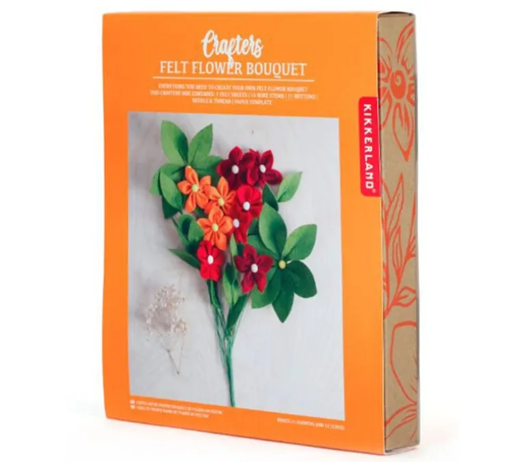Kikkerland Crafters Felt Flower Bouquet Kit
