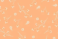 Kimberbell Flannel Petals on Soft Orange