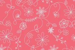 Kimberbell Flannel Petals on Soft Orange