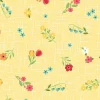 Kimberbell Perforated Stripe White on Yellow