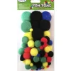 Krafty Kids Pom-Poms Jumbo Pack – Primary – 90 Piece