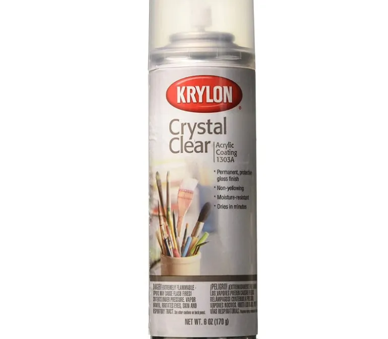 Krylon Crystal Clear Acrylic Coating Spray – 6-ounce