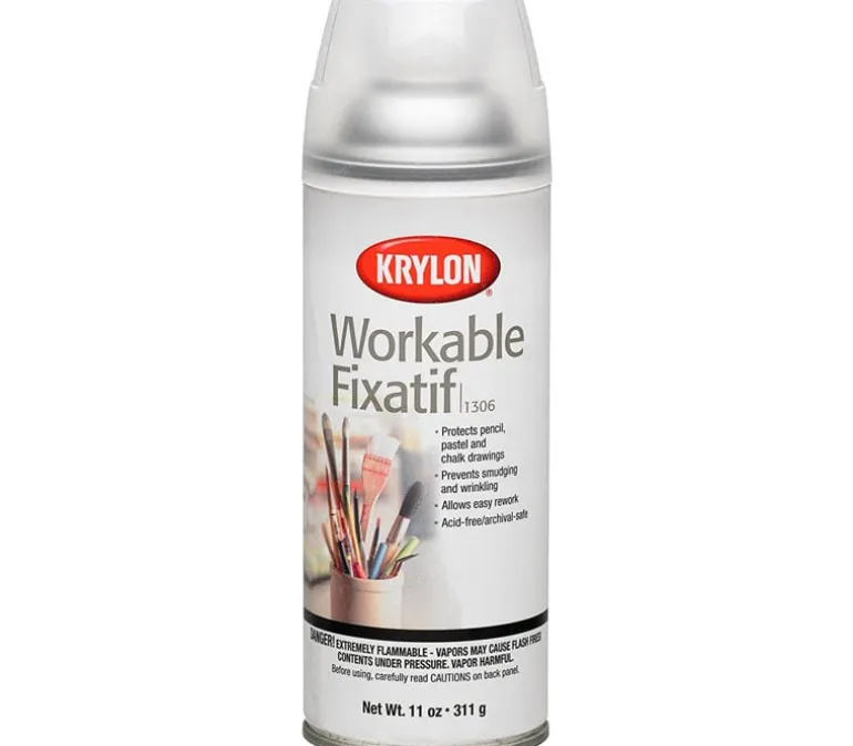 Krylon Workable Fixatif Spray Clear – Matte