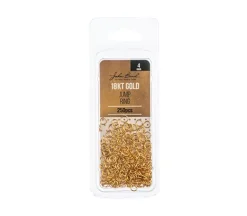 18kt Gold Plated 4×0.5mm Jump Rings 24 Gauge – 250-Piece