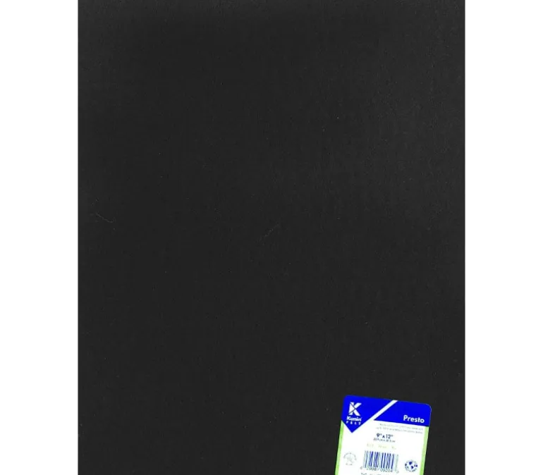 Kunin Presto Adhesive-Backed Felt – 9-inch x 12-inch – Black