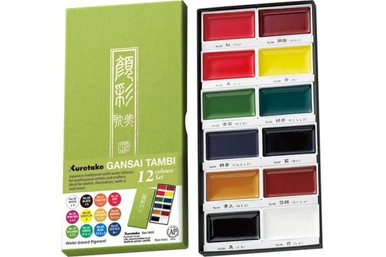 Kuretake Gansai Tambi 6 Gem Color Set