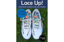 Lace Up Shoelaces Sewing Pattern with Red Aglets