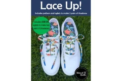 Lace Up Shoelaces Sewing Pattern with Red Aglets