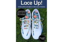 Lace Up Shoelaces Sewing Pattern with Red Aglets