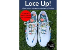 Lace Up Shoelaces Sewing Pattern with Blue Aglets
