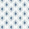 Lakeland Blues Rose Damask on Light Blue