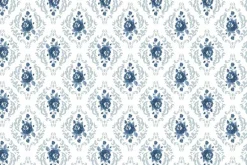Lakeland Blues Rose Damask on Light Blue