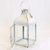 Lantern – White with Gold Brush