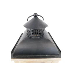 Lantern – Wood with Metal Top