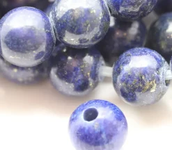Lapis – Dyed – Smooth Round With 2.5 mm. Large Hole
