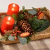 Large Brown Wood Tray with Scalloped Edges & Handles – 19″ x 12″ x 2″