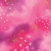 Laurel Burch Basic Glitter Texture in Dark Pink with Gold Metallic Highlights.