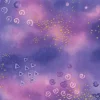 Laurel Burch Basic Glitter Texture in Purple with Gold Metallic Highlights.