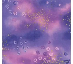 Laurel Burch Basic Glitter Texture in Purple with Gold Metallic Highlights.
