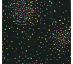 Laurel Burch Basic Multicolor Confetti Toss on Black.