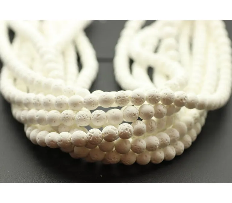 Lava Beads – 8mm – White
