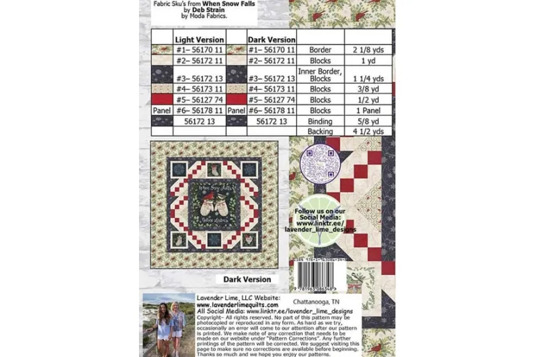 Lavender Lime Panel & Chain Quilt Sewing Pattern