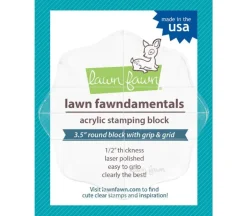 Lawn Fawn Acrylic Stamping Block – 3.5-inch – Round