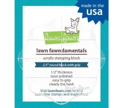 Lawn Fawn Acrylic Stamping Block – 2.5-inch – Round