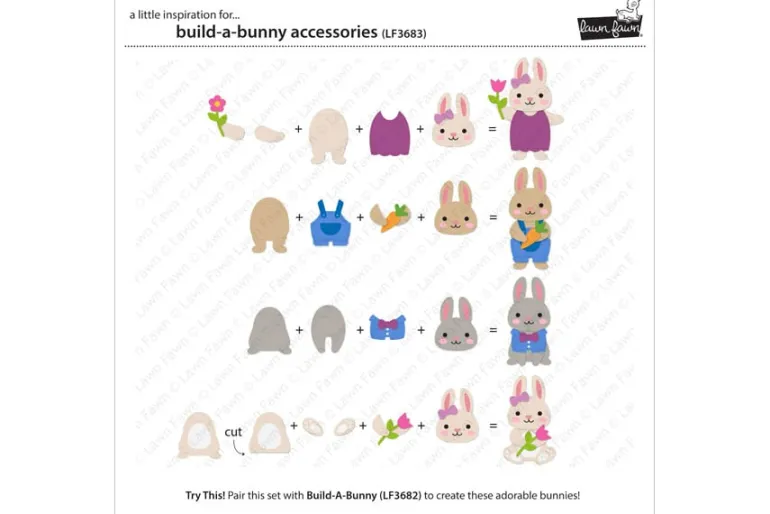 Lawn Fawn Die – Build A Bunny Accessories