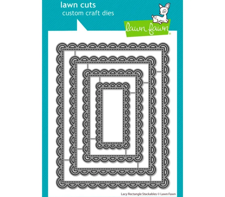 Lawn Fawn Die – Lacy Rectangle Stackables
