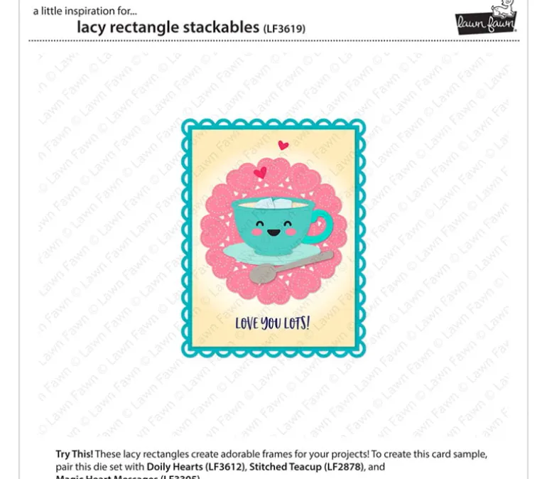 Lawn Fawn Die – Lacy Rectangle Stackables