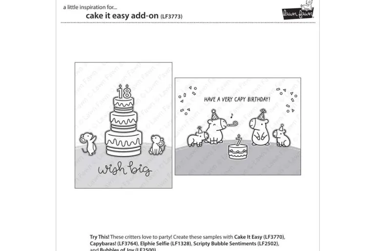 Lawn Fawn Die Set – Cake it Easy Add-On
