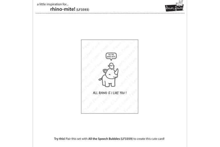 Lawn Fawn Die Set – Rhino-Mite!