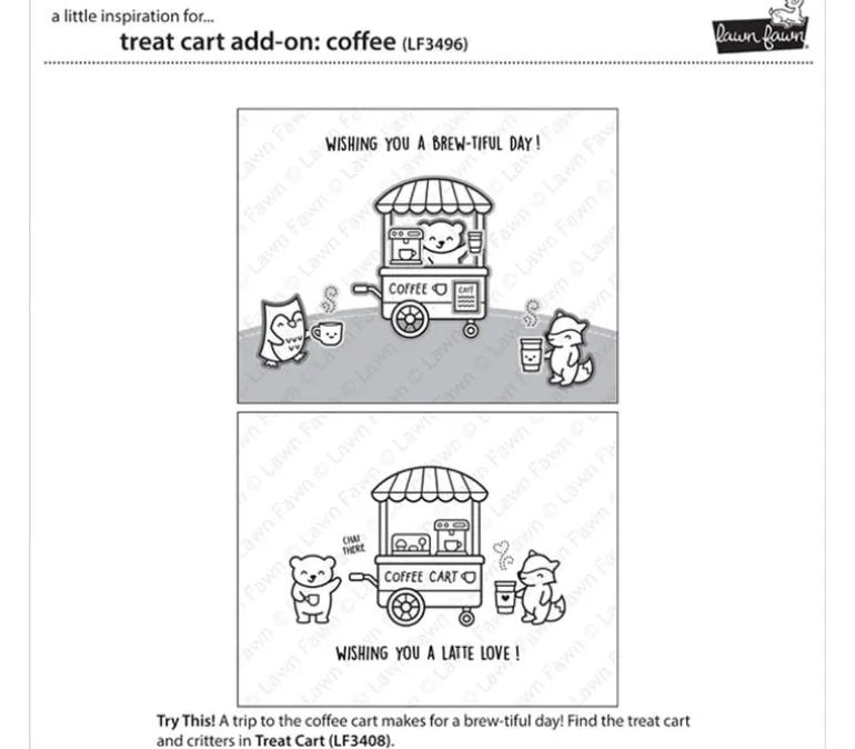 Lawn Fawn Die Set – Treat Cart Smoothies ‘n Juice Add-On