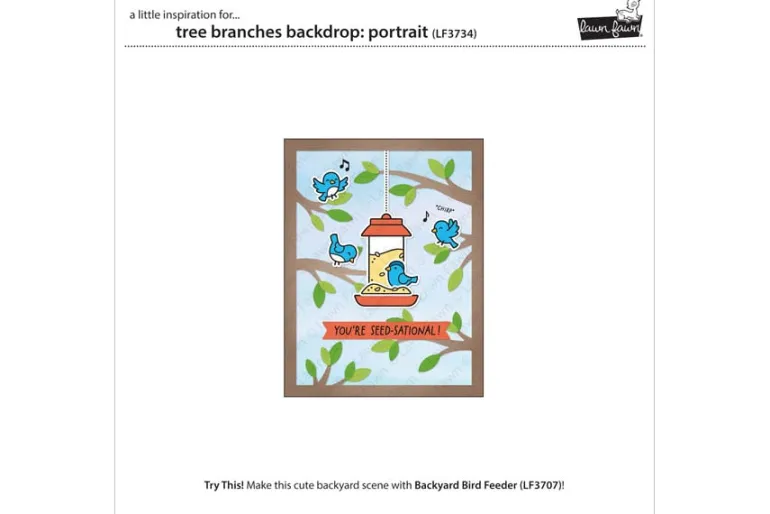 Lawn Fawn Dies Tree Branches Backdrop Portrait
