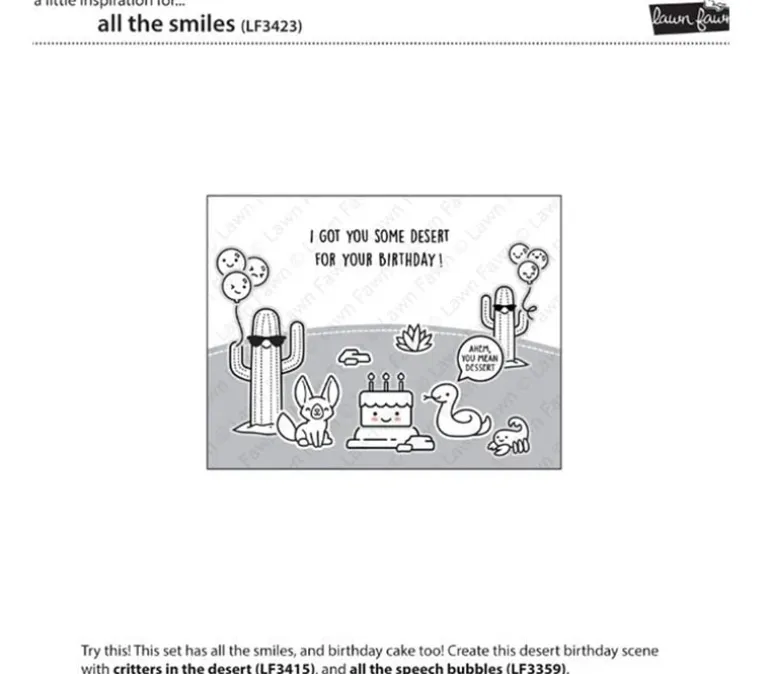 Lawn Fawn Stamp – All The Smiles