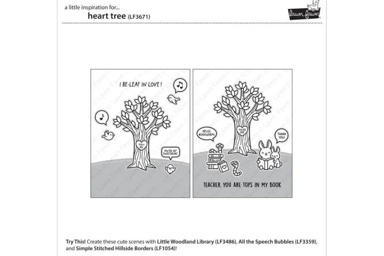 Lawn Fawn Stamp – Heart Tree