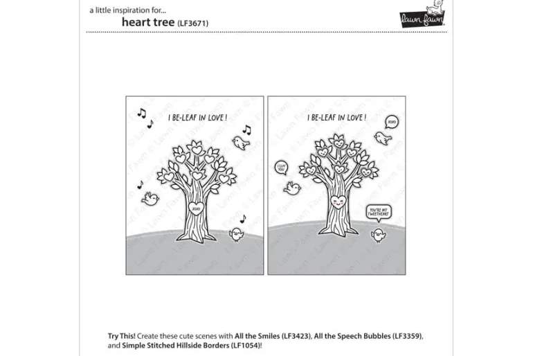 Lawn Fawn Stamp – Heart Tree