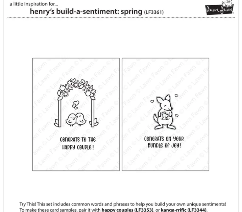 Lawn Fawn Stamp – Henrys Build a Sentiment Spring