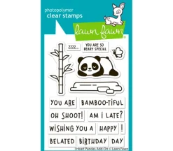 Lawn Fawn Stamp – I Heart Panda Add-On