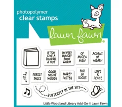 Lawn Fawn Stamp – Little Woodland Library Addon