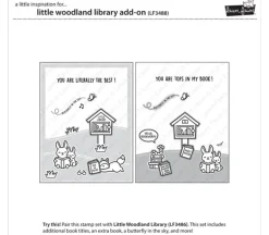 Lawn Fawn Stamp – Little Woodland Library Addon