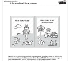 Lawn Fawn Stamp – Little Woodland Library Addon
